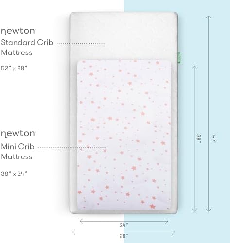 Newton Baby Fitted Mini Crib Sheet 2-Pack, Organic Muslin - Image 2