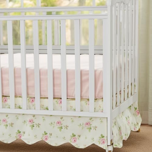 Brandream Scallop Edge Cotton Crib Skirt, Baby Boy Girl Gender Neutral Crib - Image 6