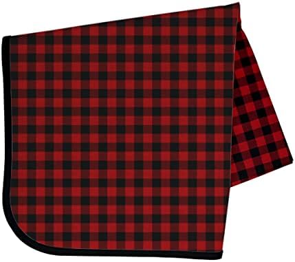 BapronBaby Red Buffalo Plaid Waterproof Splash Mat Catch All Floor Cover - Image 2