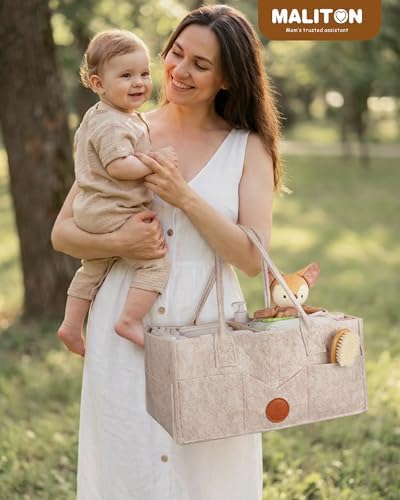 Maliton Felt Diaper Caddy Organizer - Image 6