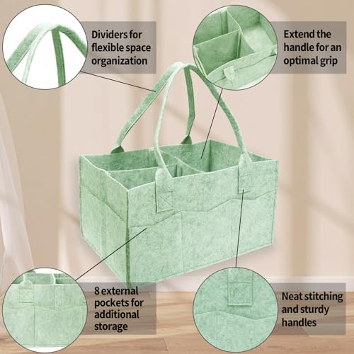 2 Pack Diaper Caddy Organizer, Portable Baby Caddy Organizer - Image 3