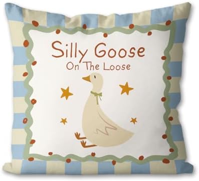 Pretty Silly Goose Pillow Covers Playroom Toddler Nursery Decor by Unknown