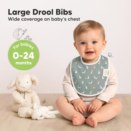 KeaBabies 8-Pack Organic Baby Bibs - Image 2