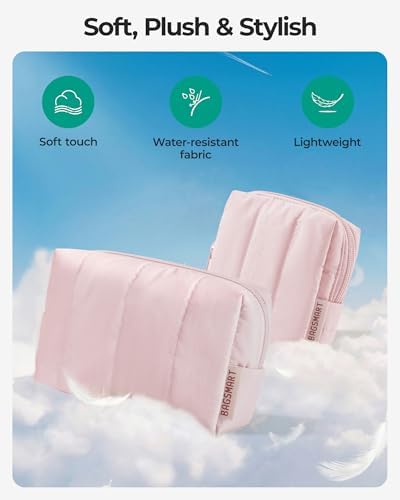 BAGSMART Puffy Travel Makeup Bag Duo Large & Small - Image 4