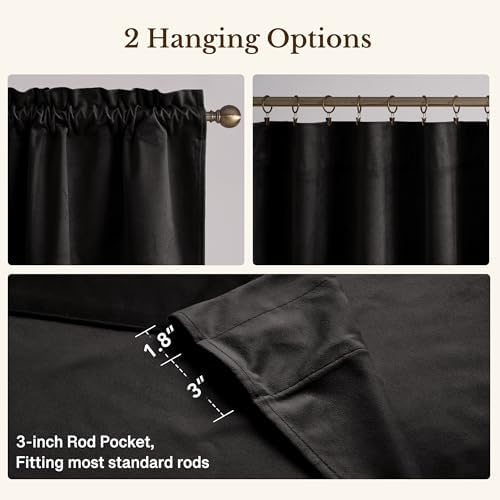 StangH Halloween Decor Black Valance 52x18 Inch, 1 Panel - Image 4
