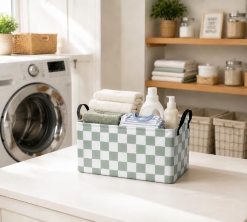 Sage Green Storage Basket Girls Organizer Bin Gift Baskets - Image 7