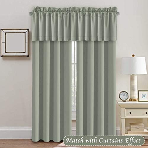 H.VERSAILTEX Blackout Valances for Windows, Sage Green Kitchen Window Valance - Image 3