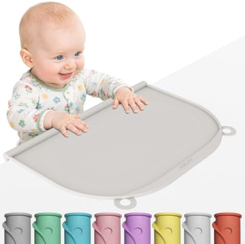 Large Silicone Placemat, Raised Edge Leakproof, Non-Slip by AUFORPET