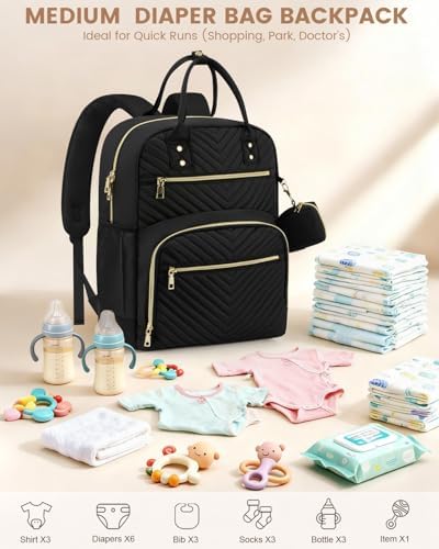 Pritent Diaper Bag Backpack, Baby Bag Backpack Baby Essentials - Image 3