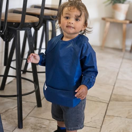Tiny Twinkle Long Sleeve Bib for Babies & Toddlers | 2-Pack Waterproof Smock - Image 2