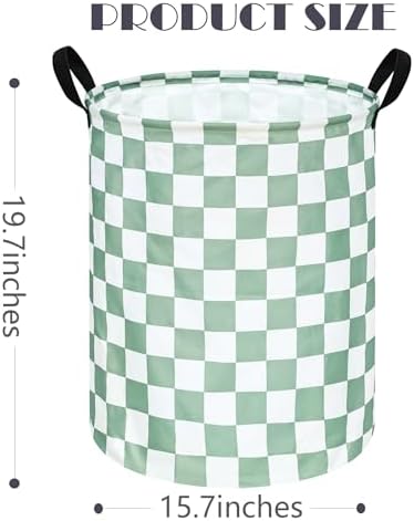 Sage Laundry Basket Kids Hamper Gifts Storage Basket Toys Box Large Canvas - Image 5