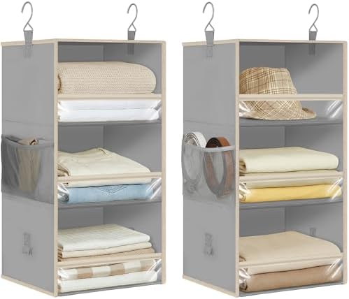 STORAGE MANIAC 6-Shelf Hanging Closet Organizer and Storage, 2 Separable by STORAGEMANIAC