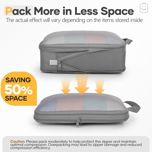 Veken 11 Set Compression Packing Cubes Garment Bags - Image 6