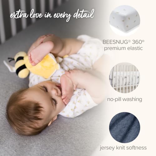 Burt's Bees Baby Organic Cotton Fitted Crib Sheet, Unisex Baby Beddings - Image 3