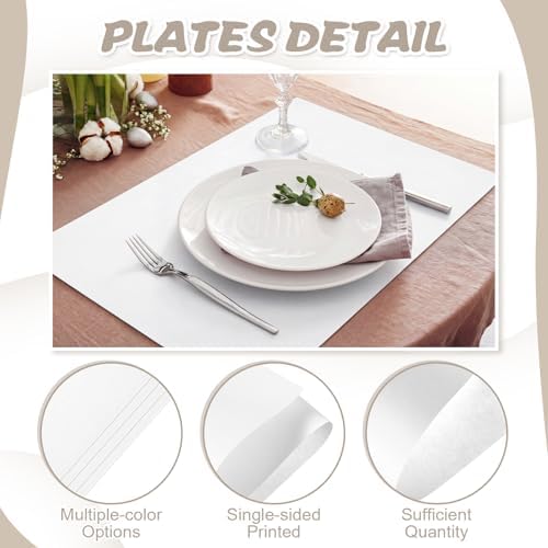 Fullhawl 60 Pcs White Paper Placemats, Disposable Table Mats - Image 3