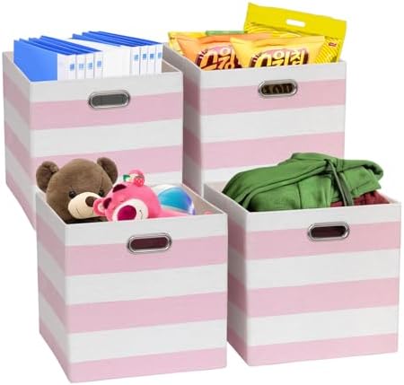 11x11 Storage Cubes Collapsible Fabric Bins-4pcs by Posprica