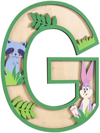 3D Layered Safari Nursery Wooden Letters by Unknown