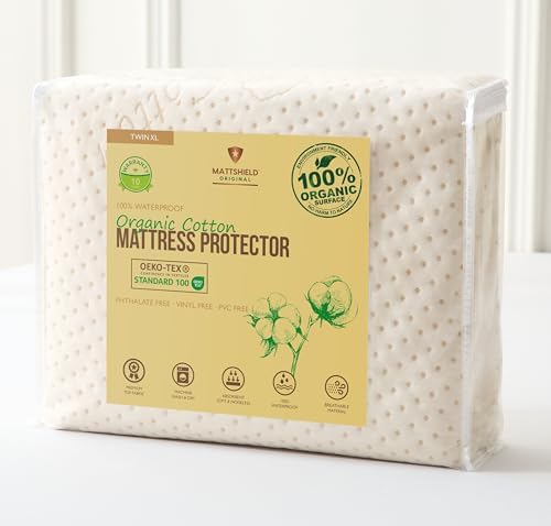 Luxury Waterproof Organic Mattress Protector Twin XL Size by MATTSHIELDORIGINAL