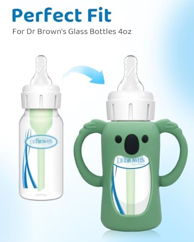 3 Pack Silicone Bottle Sleeves for Dr. Brown's Glass Baby Bottles, 4 oz - Image 2