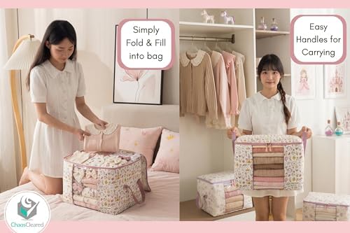 Chaos Cleared Kids Storage Bags – 100% Cotton Canvas Toy & Clothes Organizer - Image 3