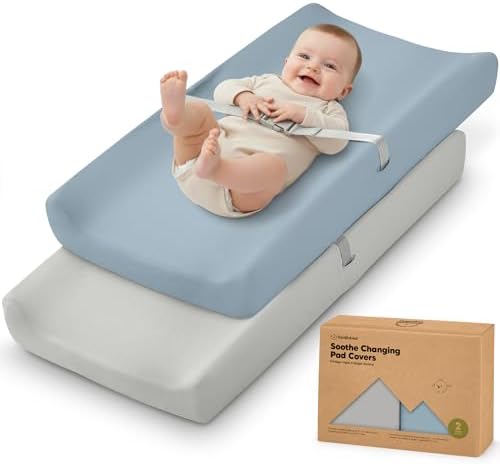2-Pack Organic Changing Pad Covers by KeaBabies