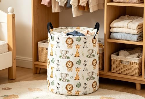 ESSME Animal Laundry Basket, Collapsible Canvas Waterproof Storage Bin - Image 4
