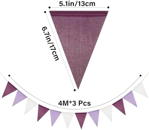 G2PLUS Pre-Strung Triangle Pennant Banner Decorative Flag Garland 36PCS - Image 2