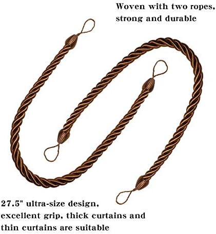 BEL AVENIR Curtain Tiebacks Ropes Tie-Backs, Handmade Holdbacks - Image 3