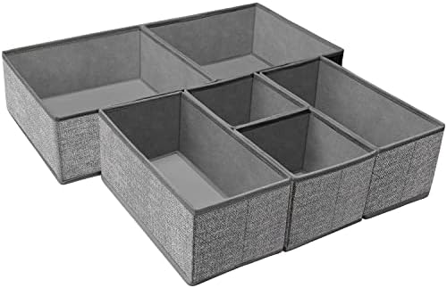 Criusia Foldable Underwear Drawer Organizer, Closet Dividers, Storage Box by Criusia