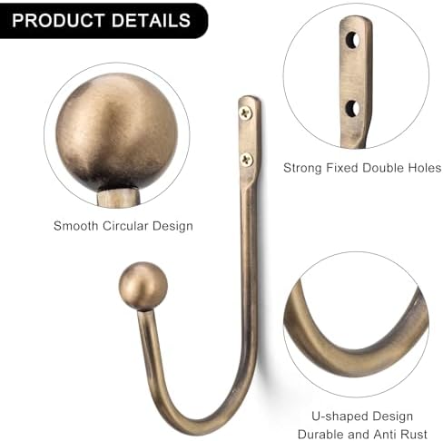 Curtain Holdback, Premium Metal Decorative Curtain Holdbacks - Image 5
