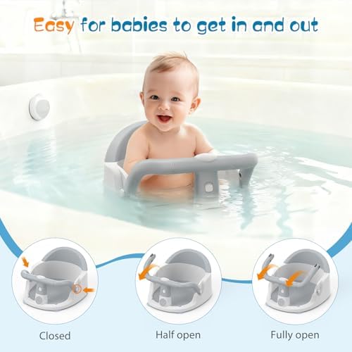 Baby Bath Seat with Suction Cups, 6M+ Up, Easy Clean - Image 5