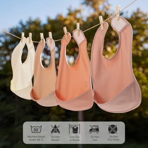POIKSHARK 4-Pack Waterproof Baby Feeding Bibs - Image 6
