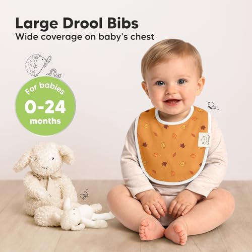KeaBabies 8-Pack Organic Baby Bibs - Image 2