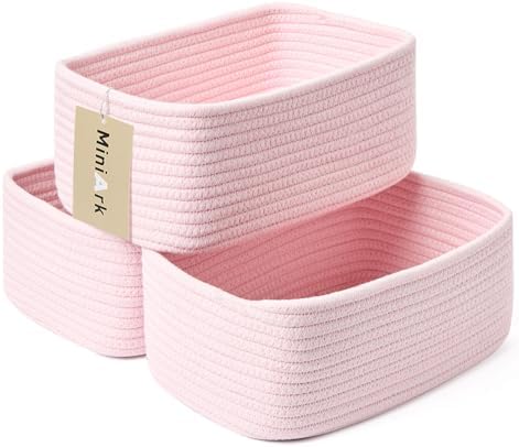 MiniArk Small Storage Baskets for Organizing | Closet Organizer Bins | Shelf by MiniArkStorageBasketsHome