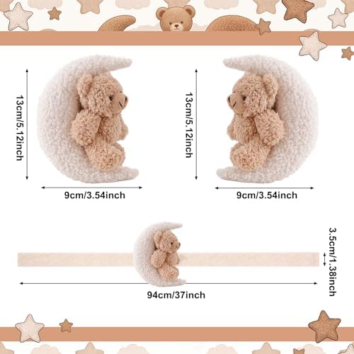 Chumia 2 Pack Moon Bear Curtain Tiebacks Cute Nursery Decor - Image 2