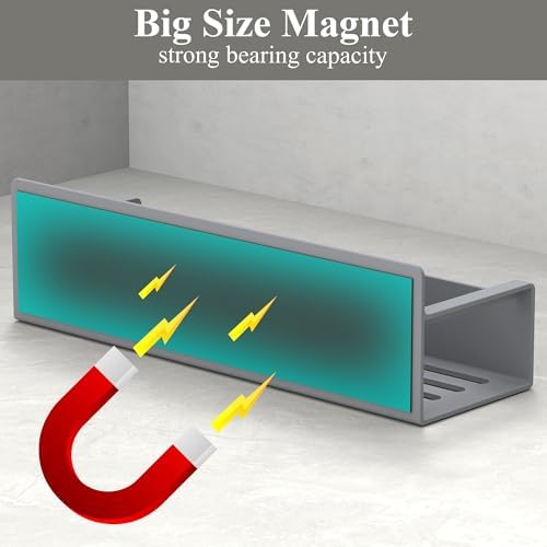 HuggieGems 4 Pack Dark Grey Magnetic Spice Rack Organizer - Image 3
