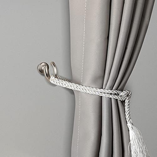 DeSS 4Pack Curtain Holdbacks Curtain Tiebacks Hooks Wall Mounted Curtain Hooks - Image 4