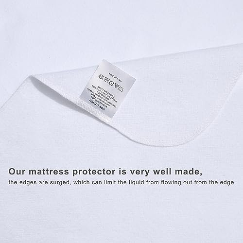 Flannel Crib Protector Pad，100％ Waterproof Mattress Protector Pad, One Size - Image 4