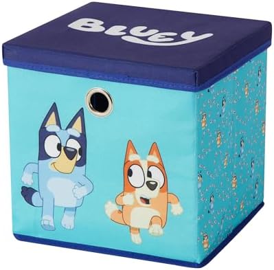 Idea Nuova Bluey Collapsible Fabric Storage Cube, 10” Organizer Bin by IdeaNuovaCharacterShop