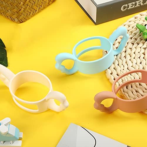 3 Pack Baby Bottle Handles Silicone Wide Neck Feeding Handle Easy Grip - Image 6