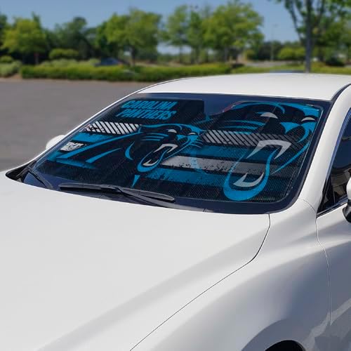 Fanmats NFL Windshield Sun Auto Shade, Sun Shield Sun Visor Accordion tri-fold - Image 2