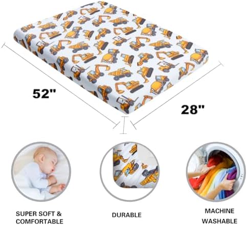 4 Pack Baby Boy Crib Sheets Set Soft Fitted Baby Boy Mattress Covers - Image 7