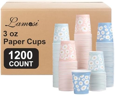 Lamosi 1200 Pack 3 oz Bathroom Cups, Small Disposable Paper Mouthwash Cups by BuyNow