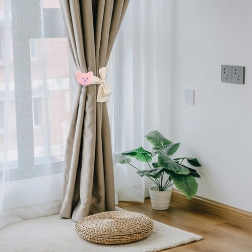 Cute Cartoon Animal Curtain Tiebacks 4Pcs Drape Rope Holdbacks - Image 3