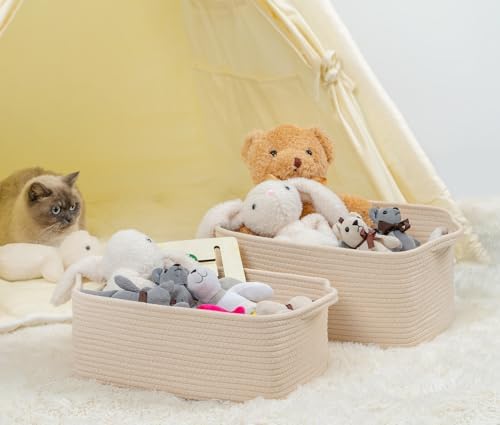 CubesLand Cute and Durable Small Cotton Rope Basket - Image 3
