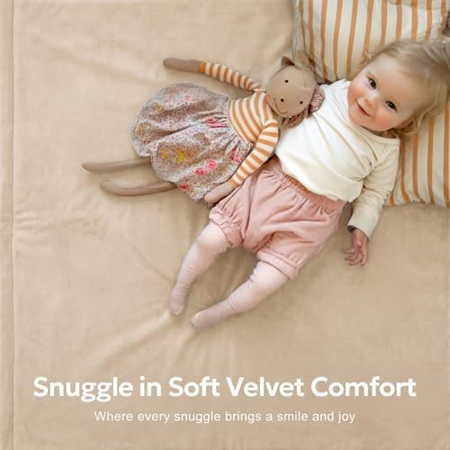 Baby Play Mat for Floor, Velvet Play Mat - Image 4