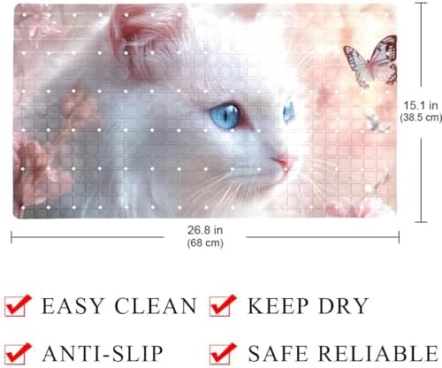 Non Slip Shower Mat Bathtub Mat 15.1x26.8 Inch, Quick Dry Bath Mat - Image 4