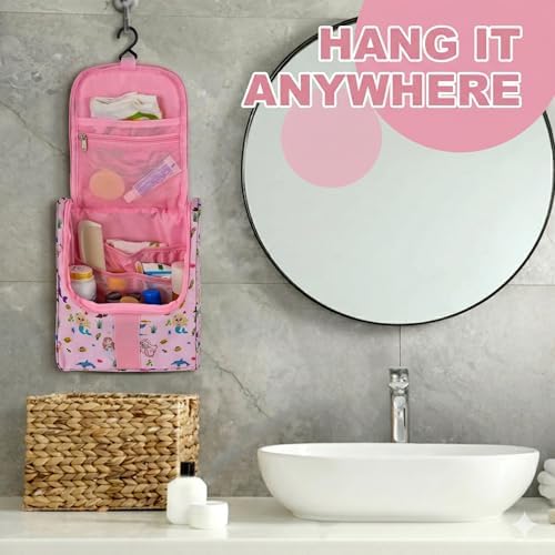 Remobia Hicol Cute Cartoon Hanging Kids Toiletry Bag Children Travel Cosmetic - Image 5