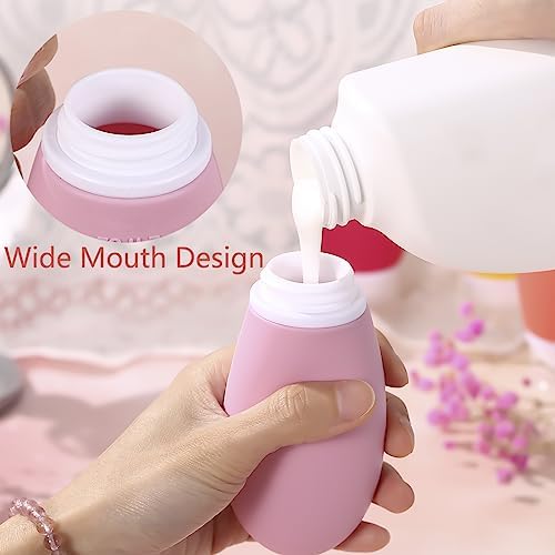 LIYUABU Leak Proof Silicone Travel Bottles, 4 Pack 3.4oz Liquid Squeezable - Image 4