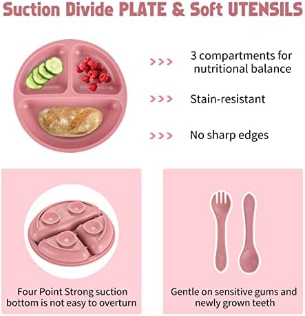 Silicone Baby Feeding Set, Suction Plate Bowl - Image 4
